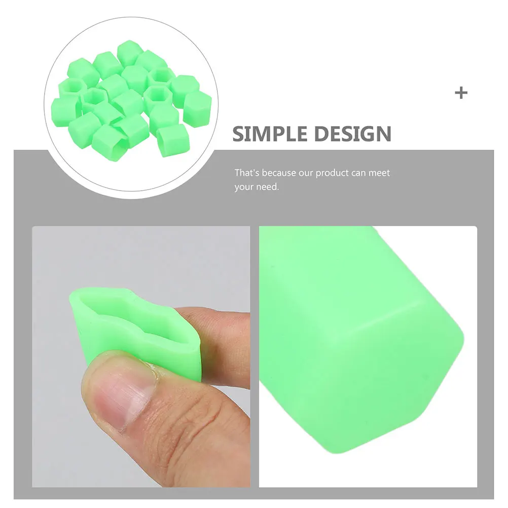 

20 Pcs Glow in Dark Tire Lug Nut Caps Silicone Protective Car Wheel Hub Covers 15mm Size Orange Color Anti Rust Dust Proof