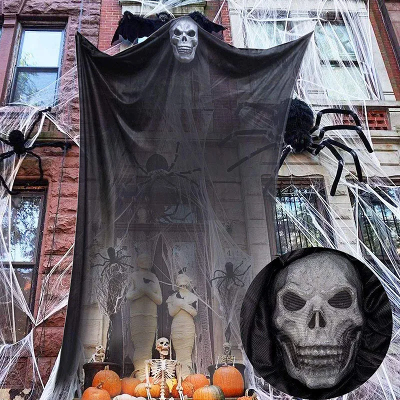 Halloween Hanging Skull Ghost Zombie Haunted House Bar KTV Horror Atmosphere Indoor Outdoor Ornaments Halloween Party Decoration