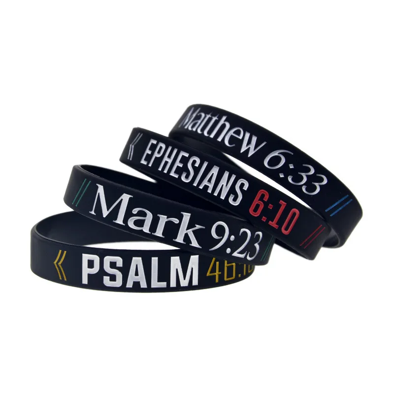 New Wrist Strap 923 610 4610 633 Silicone Wristband Inspirational Quotes Rubber Wristband Black Gift Wholesale