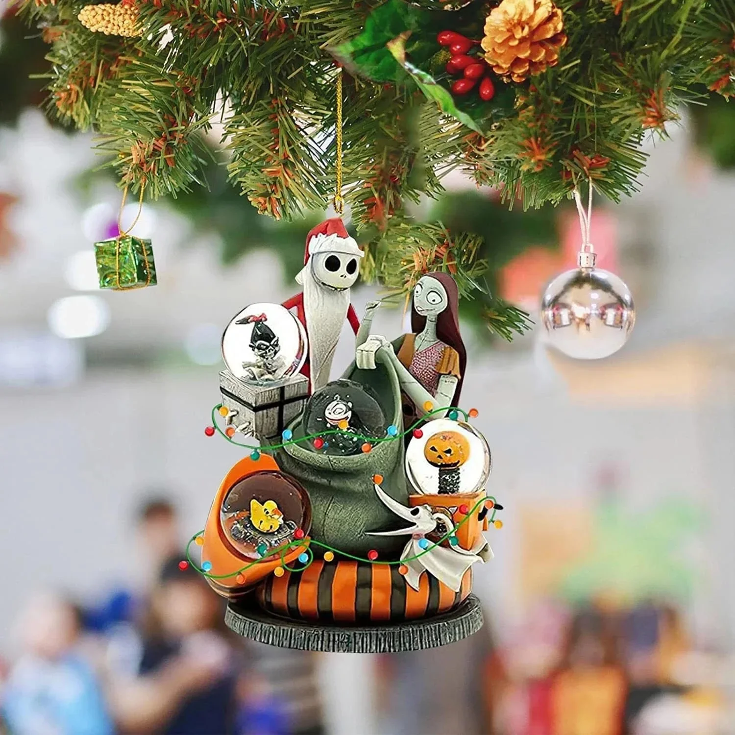 Anime Nightmare Before Christmas Jack Skellington Christmas Tree Figure Decor Ornaments for New Year Holidays Party Periphery