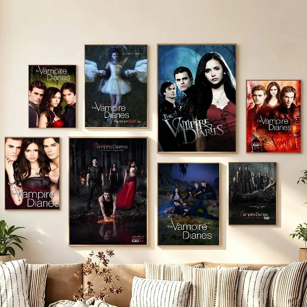 The Vampire Diaries Poster Self-adhesive Art Room Entrance Restaurant Wall Decor Art Painting