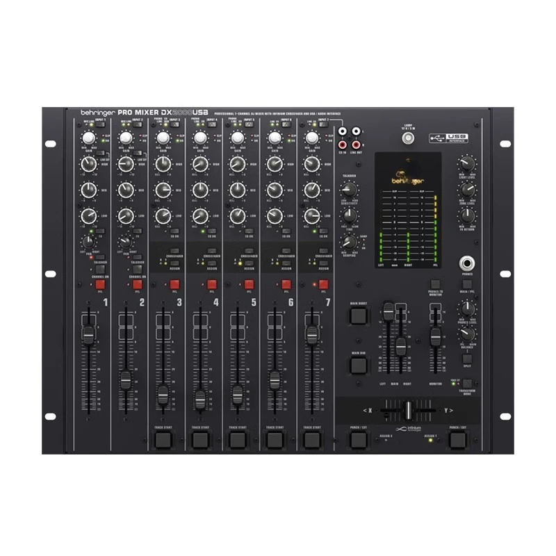 DX2000USB 7-way DJ Professional Mixer Stereo Preamplifier