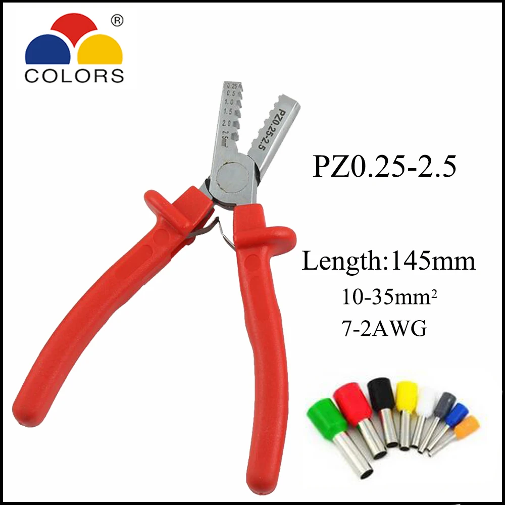 PZ0.25-2.5 Tool jaw pliers ratchet crimping plier insulated non- insulated ferrules PZ0.5-16 PZ1.5-6 PZ10-35