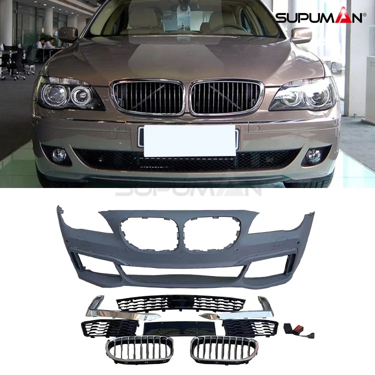 SUPUMAN auto bumper diffuser side skirt rear spoiler for bmw 7 series f01 f02 M-tech style full body kit accessories 2008-2013