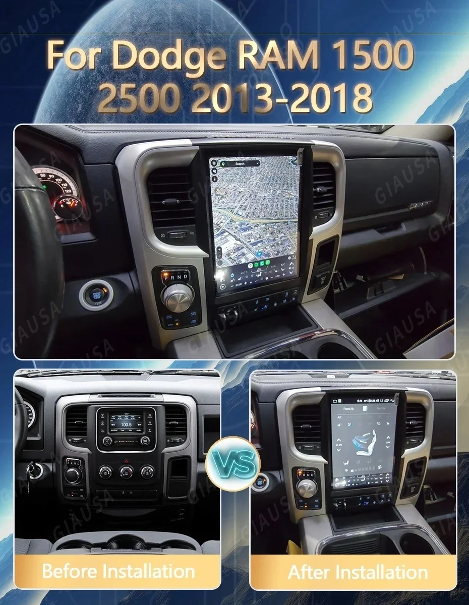 

12.1 Inches Android 12 Car Radio For Dodge Ram 2013-2018 Auto Stereo GPS Navigation Carplay Multimedia Video player Touch Screen