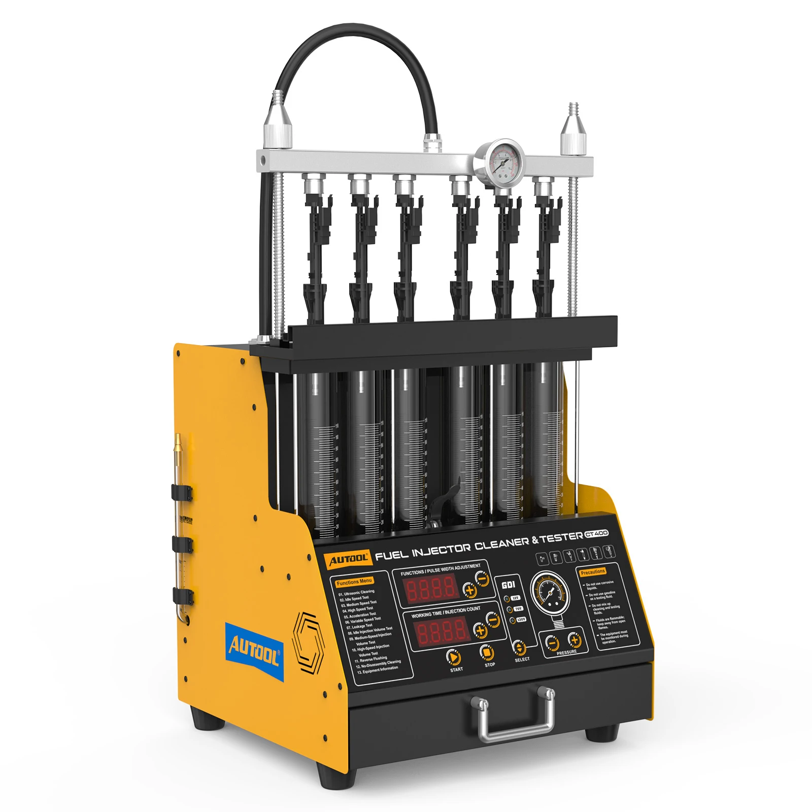 

AUTOOL CT400 автомобильный GDI EFI FEI очиститель топливных форсунок и тестер машина 6-цилиндровый ультразвуковой очиститель топливных форсунок тестер