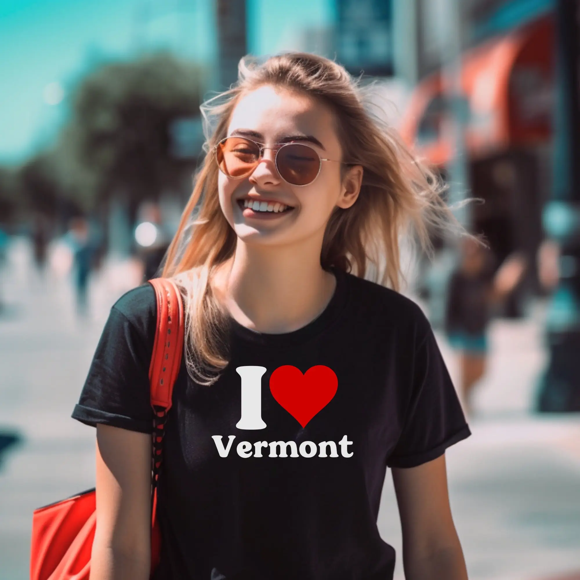 I Love Vt Heart T Shirt Vermont Symbol Top Green Mountain Souvenir Tourist Pride