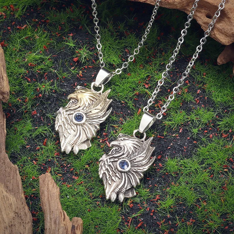 Fashionable and Domineering Cool Eagle Animal Necklace Pendant for Men Punk Rock Trend Casual Jewelry Gift