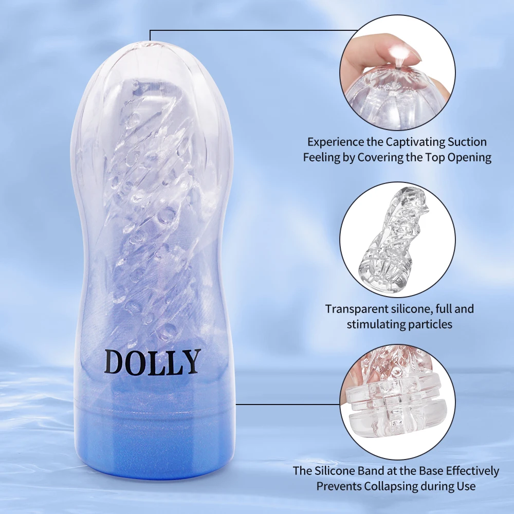 Male Masturbator Cup Realistic Transparent 3D Textur Pocket Tight Vagina Endurance Exercise Masturbation Stroker Sex Toy for Man