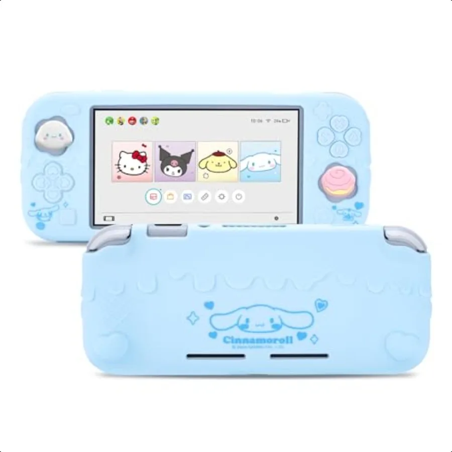 

Чехол Switch Lite, мягкий силиконовый чехол с двумя ручками для большого пальца, защита от царапин, DEG, совместимый с Switch Lite 2019