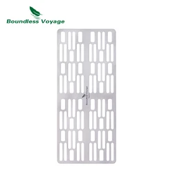 Boundeless Voyage Outdoor Camping Titanium Charcoal BBQ Grill Plate Heavy Duty Dining Cooking Roasting Kitchen Utensils Ti2021C