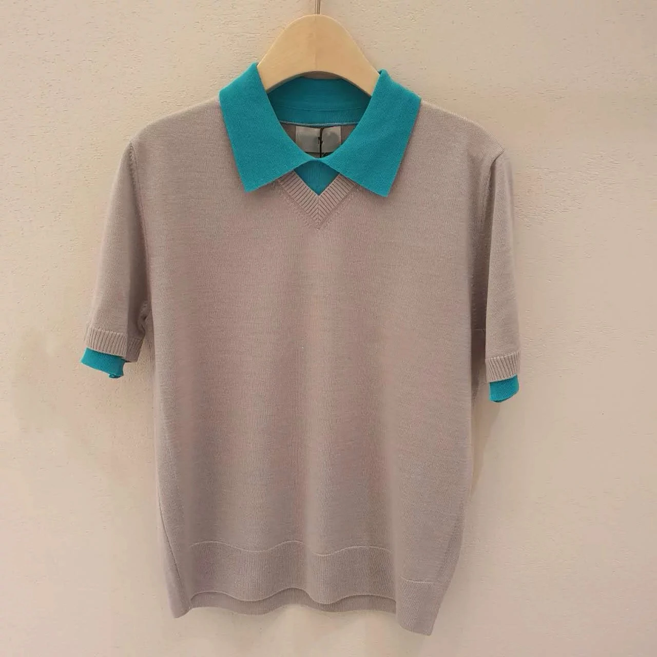 

Странный коврик lectual Color Blo Ne ort Sve Трикотаж irt Spring Commute Sle Regular Fit Трикотаж