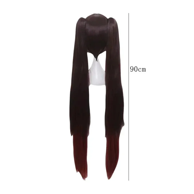 

Genshin Impact Hutao Косплей Парик Длинный Коричневый Двойной Хвост Градиент Термостойкие Синтетические Парики Аниме