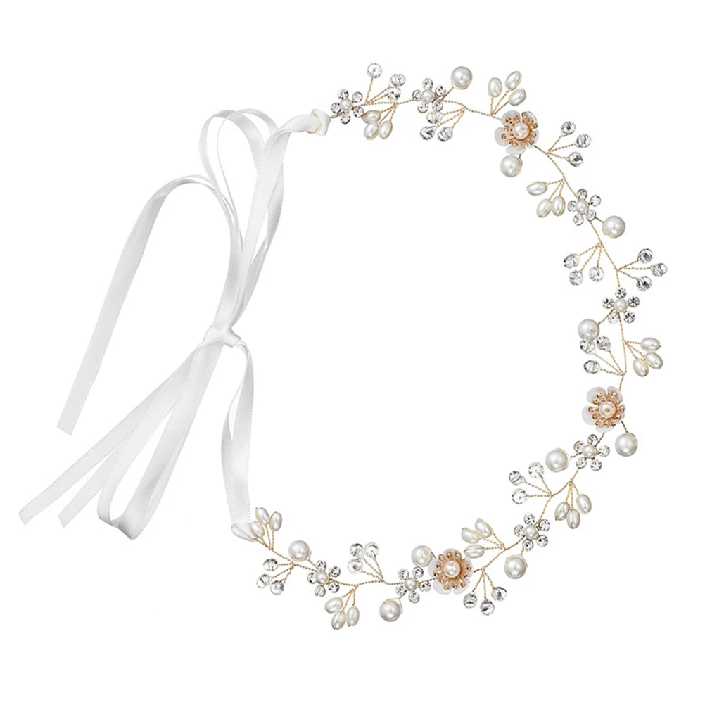 

Flower Hairpin Girl Headbands Sparkly Clips Lady Women Wedding Beautiful Pearl Floral Design Bridal Headpiece Baby