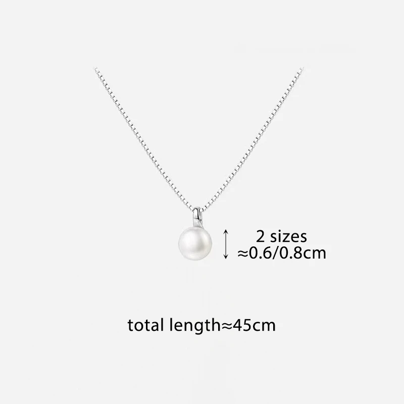 Silver Color Minimalist Round Bead Pendant Necklaces for Charming Women Fashion Jewelry Classic Luxurious Accessories