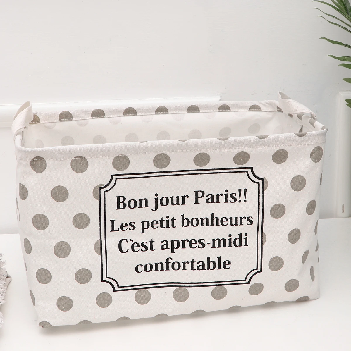 

Letter Storage Basket Container Canvas Baskets Household Sundries Organizer Home