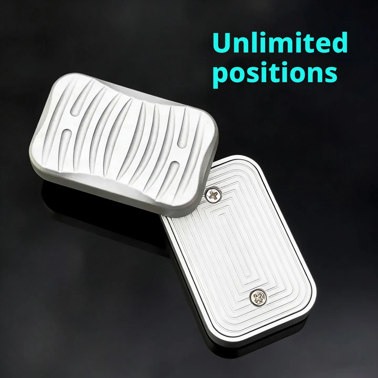 Full‑Metal Engraved Pattern Infinite‑Travel Fidget Slider Alloy Finger Fidget Clicker EDC Adult Hand Desktop Stress Relief Toy