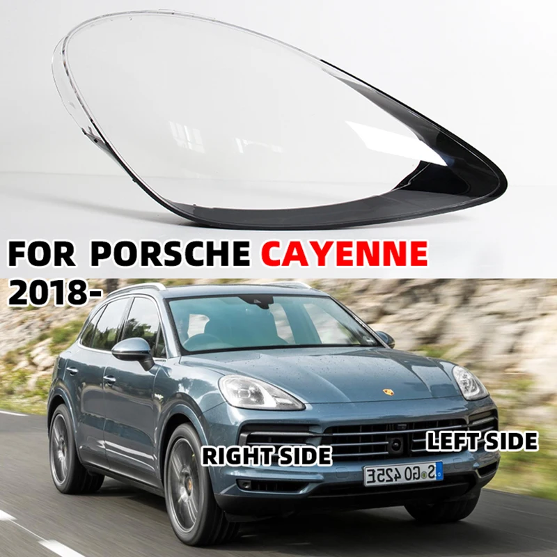 For Porsche Cayenne 2018 2019 2020 2021 Headlight Case Light Lamp Transparent Lampshade Lens Glass Cover Car Replacement