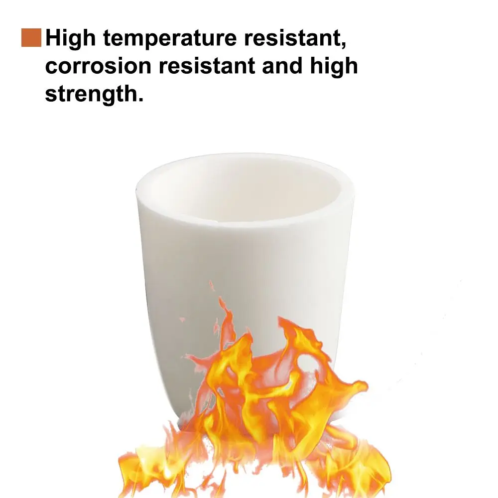Crisol de alumina de 5/8/10/20/25/30/50/70/100/150/200/300/500ml, crisol de fundición de cerámica de corindón de arco de laboratorio, 1 Uds.