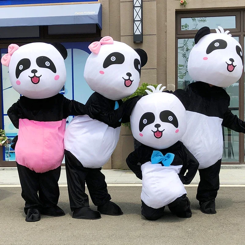 Weihnachten Panda Maskottchen Kostüm Erwachsene Halloween Kostüm Neue Version Chinesischer Riesenpanda Weihnachten Cosplay Maskottchen