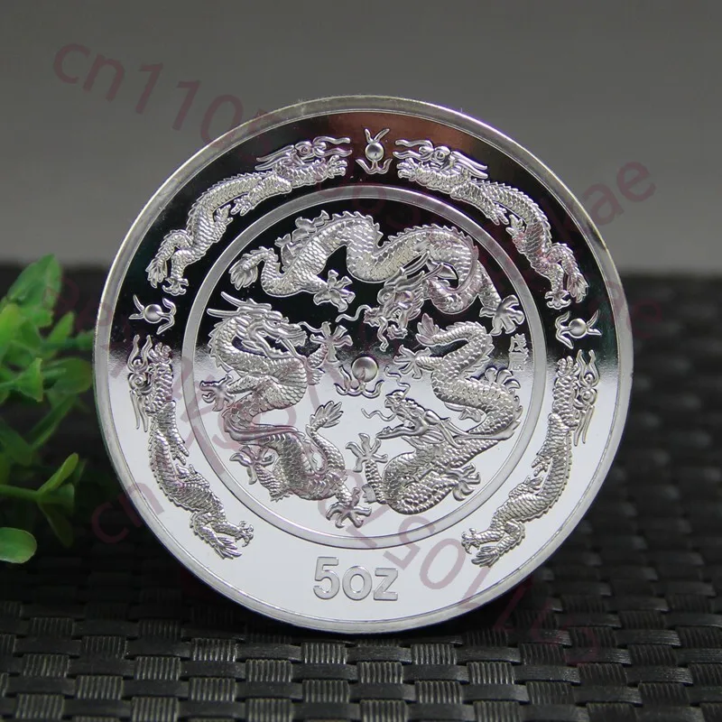 

Памятная монета «Дракон» 5 унций, памятная монета по китайскому зодиаку