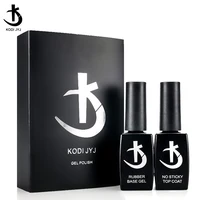 KODI JYJ, nueva actualización, Base de goma, conjunto de esmalte de uñas en Gel, capa superior semipermanente y capa Base uv led Gellac, superbrillante, sin parte superior adhesiva