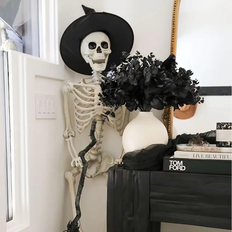 6-96Pcs Floating Witch Hats & Bat Cutouts, Lightweight Halloween Hanging Ornaments, Indoor Outdoor Haunted House Ceiling Decor