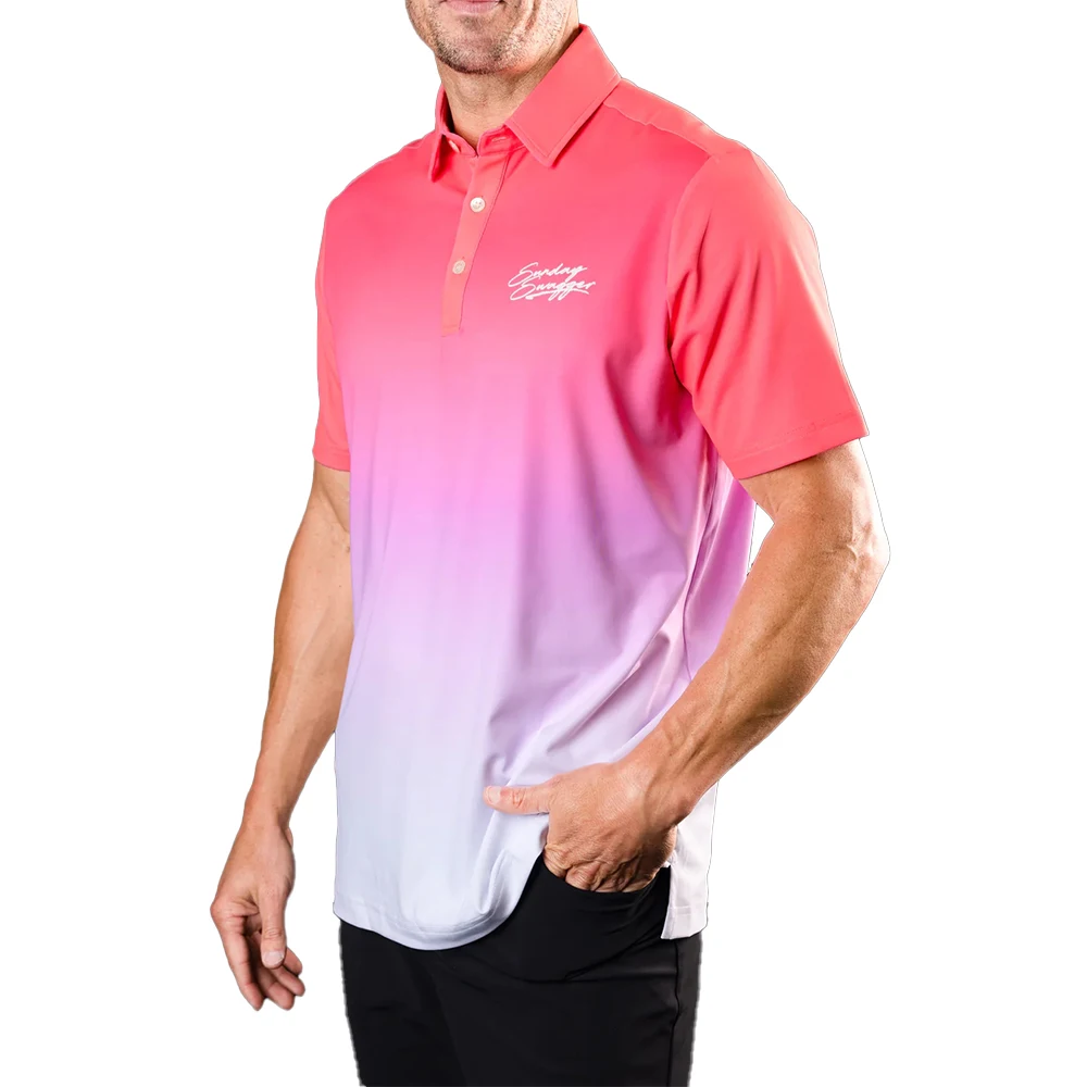 Summer Polo Shirts Men\'s T-shirt Printed Golf Tennis Polo Shirts Casual Breathable Short Sleeves Jersey Tops Sports Clothing