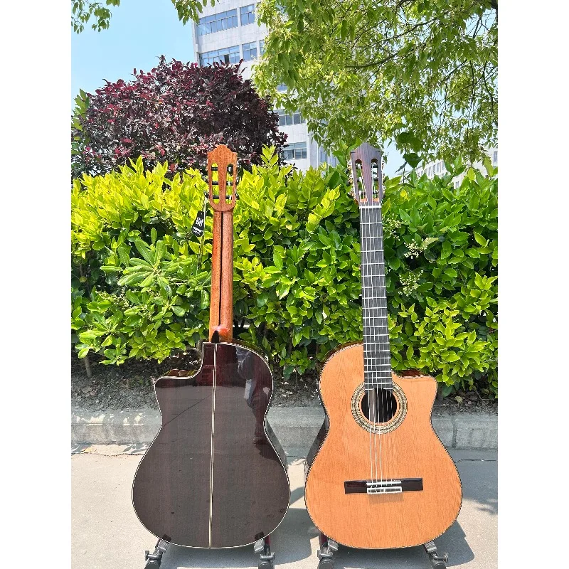 All Solid Lattice Brace Cutaway Classical Guitar Professional Acoustic Guitar For Music Performance And Creative Playing