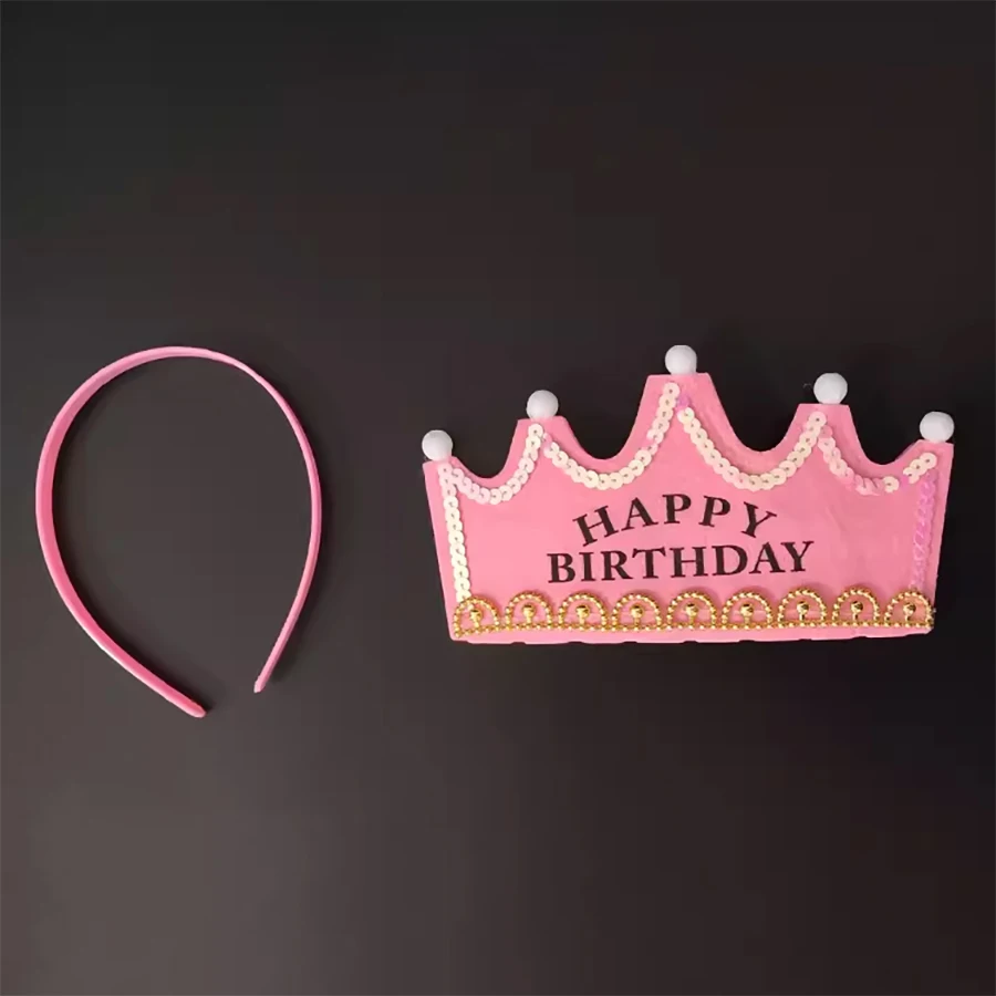 Happy Birthday Hat Glow Hat Glow Crown Prince Princess Crown Tiara Party Decoration Birthday Supplies