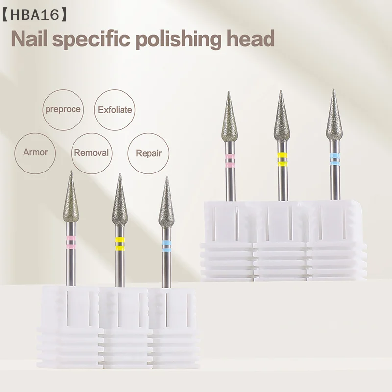 maveraHBA16tüasharp cone cutícula limpa prego broca profissional carboneto bit gel polonês remoção durável manicure ferramentas nail techs