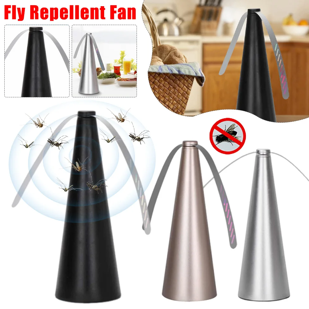 1/2PCS Fly Repellent Fan Pest Repellent Table Fan Battery/USB Powered Mosquito Bug Repeller Fan Pest Control Keep Flies Away