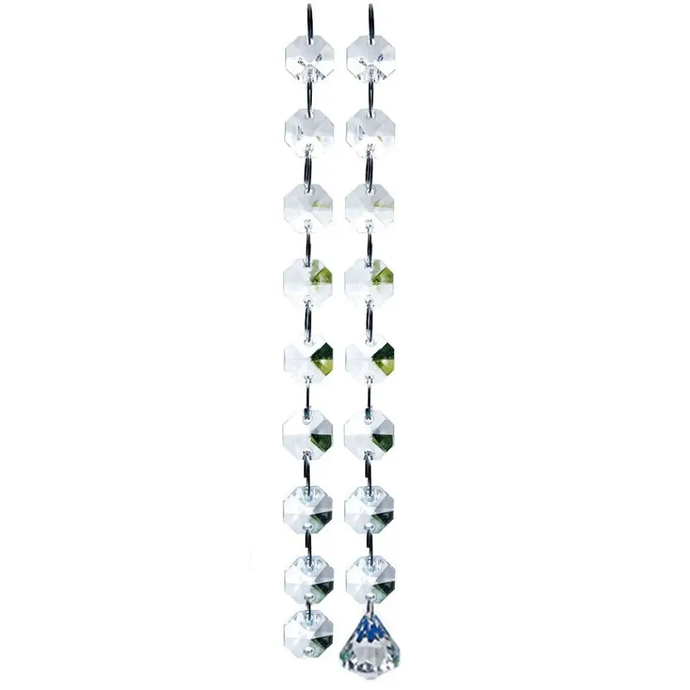 

10PCS 100cm Clear Beaded Curtain Shinning Decoration Acrylic Hanging Strand Hanging Chandelier Accessories Transparent