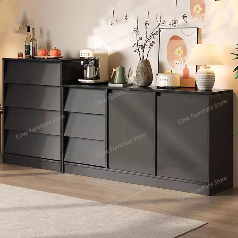 Meubles de salon nordiques : Vitrine de luxe avec tiroirs pour décoration, meuble en verre pour salon