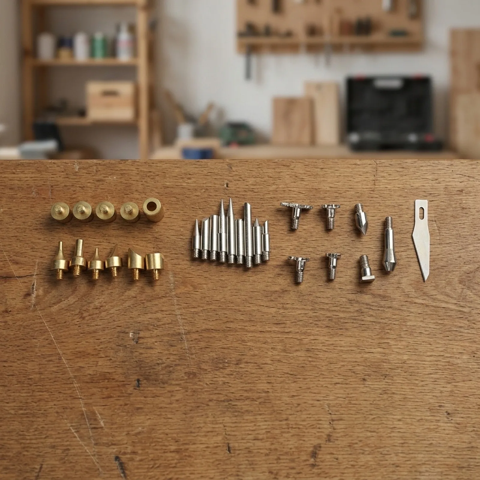 Art Crafting Brass Tips Size Approx. 3.7mm Leather Engraving Tools Multifunctional Kit Soldering Iron Compatible