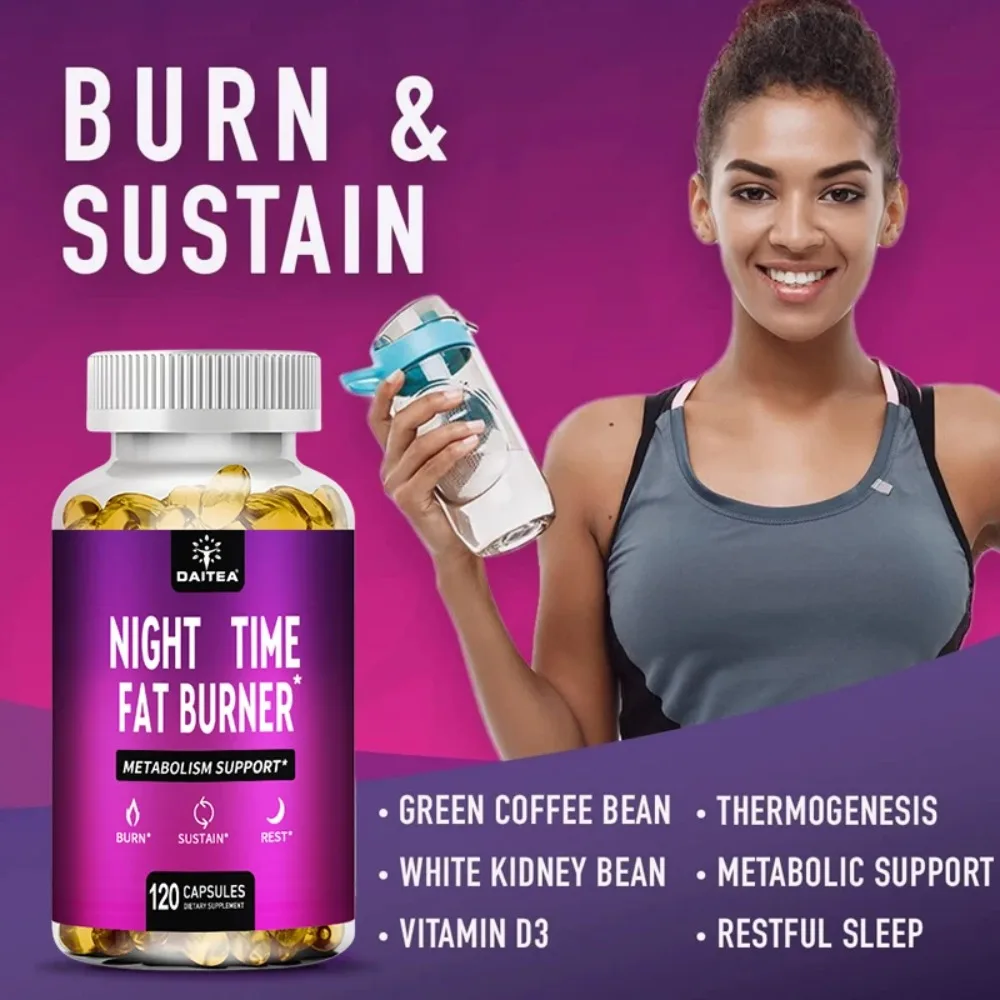 Nighttime Fat-burning Capsules, Boost Metabolism, Manage Weight, and Help You Sleep Soundly | 120 Capsules