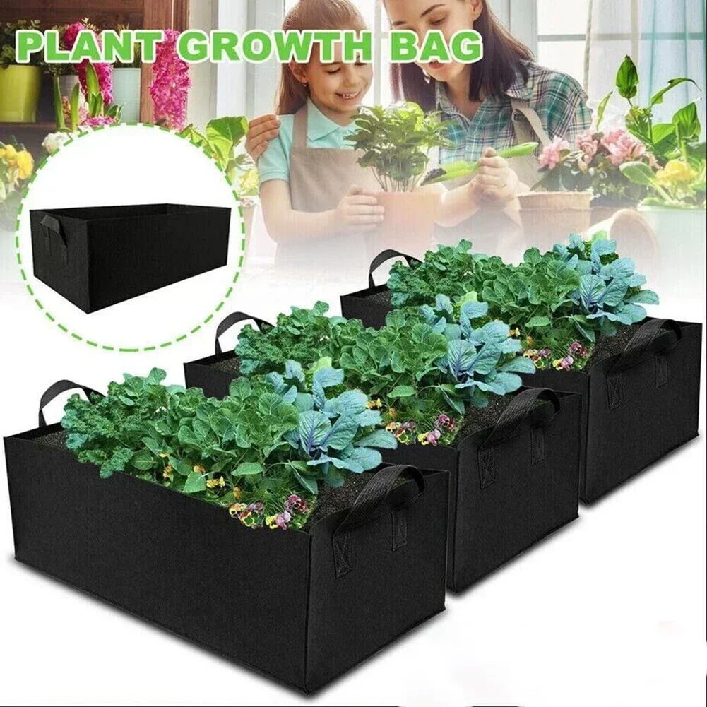 1pcs Felt Plant Bags For Planting Vegetables Flowers Non-Woven Fabrics Plant Grow Bag 40x30x20cm Non-woven Fabric Plant Bag