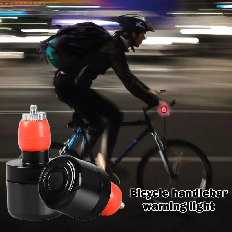 Handlebar Turn Signal Lights Grip Bar Side Light Easy Install Rechargeable Super Bright Water Resistant Cycling Turn Signals