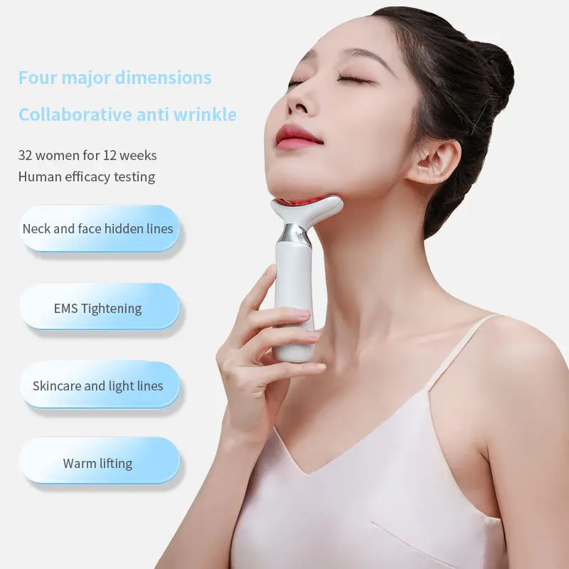 Multifunction Facial Massager Neck Lifting LED Skin Care Beauty Device