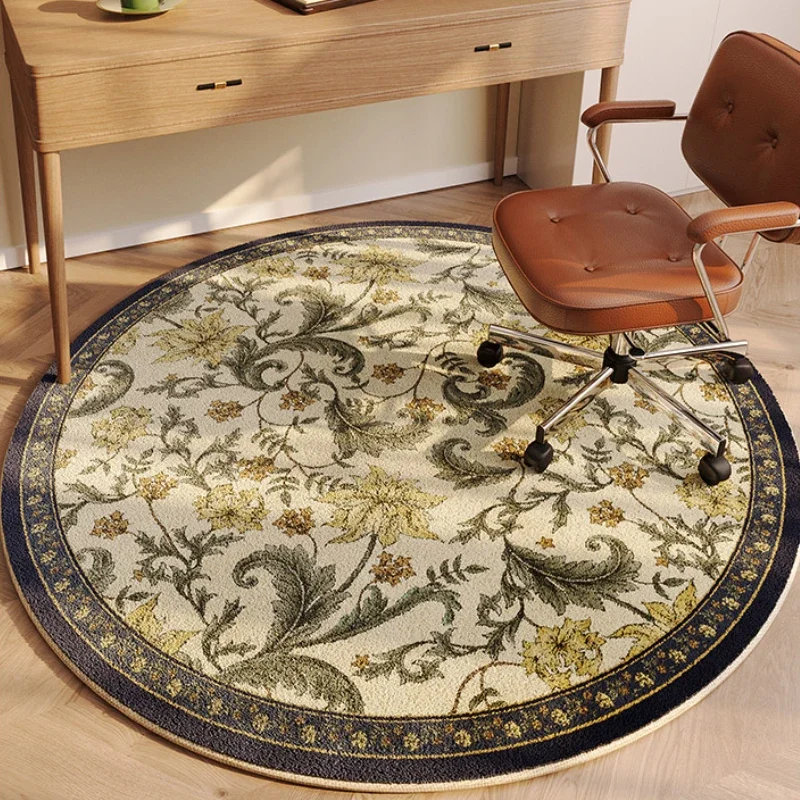 Carpet for Living Room Retro Pastoral Floral Large Area Plush Rug Home Decoration IG Fluffy Cloakroom Bedroom Mat ковер Tapete