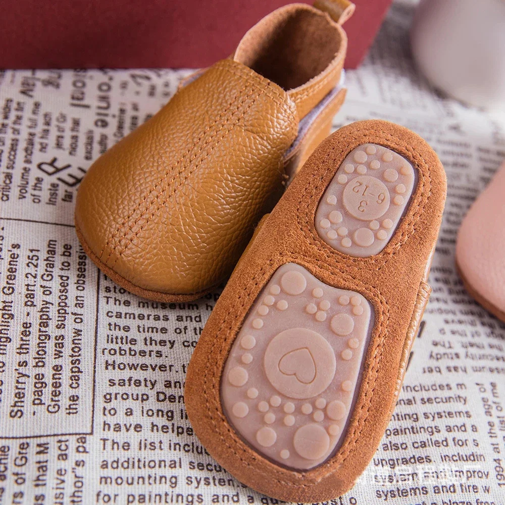 Sepatu kulit kasual untuk bayi balita, sepatu bot bayi baru lahir, sepatu loafer musim dingin, sepatu bot berbulu kasual untuk bayi balita laki-laki dan perempuan