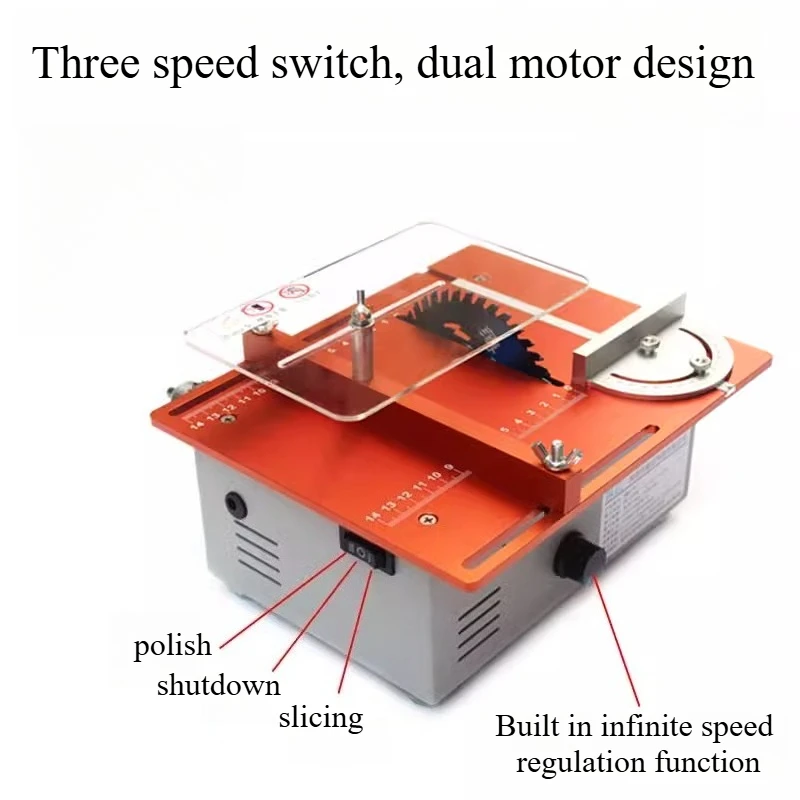 12-24V Mini Table Saw Multi functional Portable Compact Wood Plastic Metal Cutting DIY Home Technology School Workshop