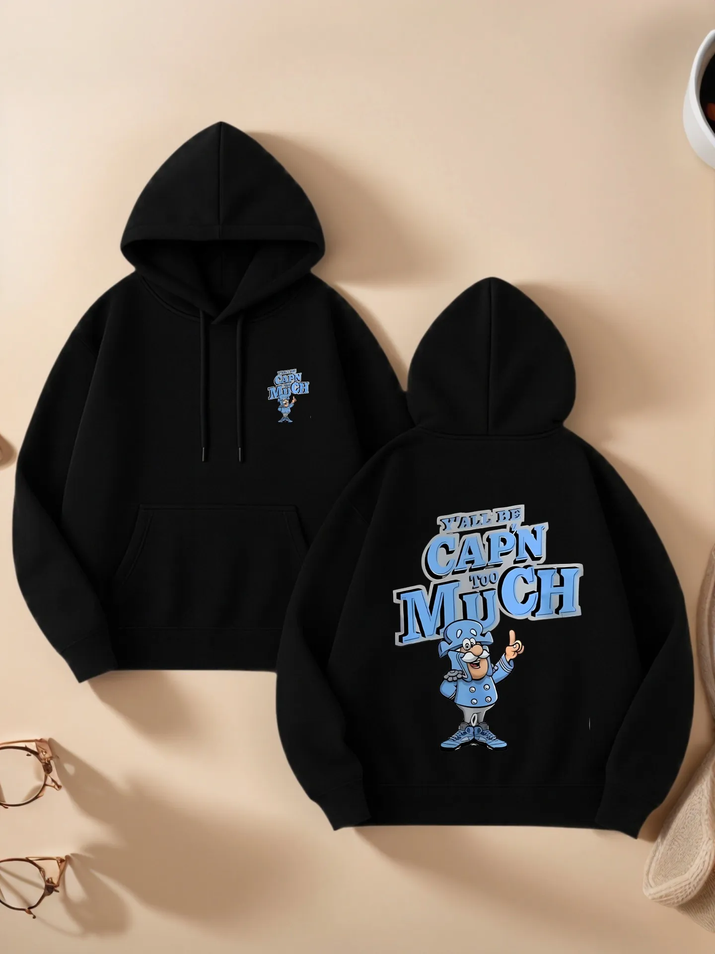 

Graphic Hoodie Women, Cartoon Print, Casual Aesthetic, Fleece Lined, Casual Everyday Wear, For Teens