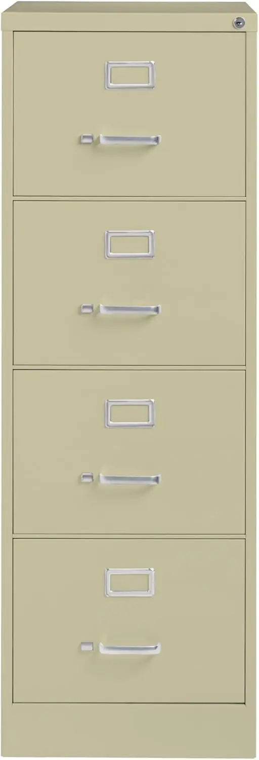 4-Drawer Vertical File, 18 By 26-1/2 By 52-Inch, Putty