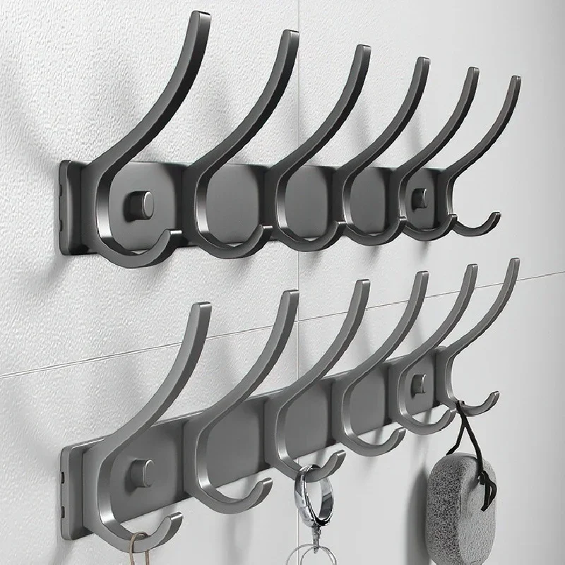 1pc Coat Rack Wall Mount, Thickened Clothe Hook, Bathroom Sticky Hook, Towel Clothe Wall Hanger Iron Crafts，Wall Sticker