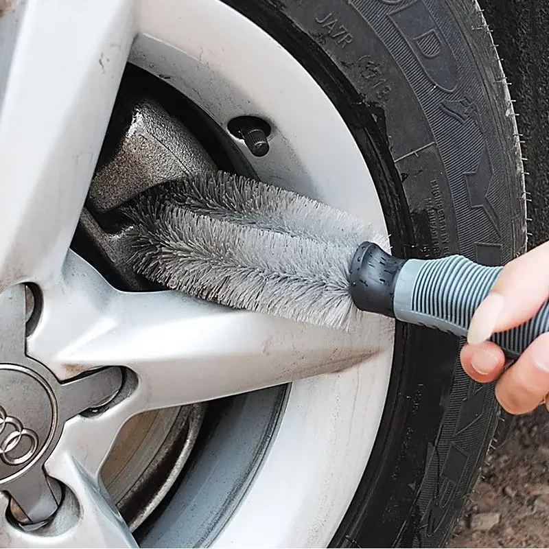 

Car Wheel Cleaning Brush Profession Tire Auto Cleaning Detailing Care Wet Dry Wheel Tire Rim Clean Brush Goods Accessory