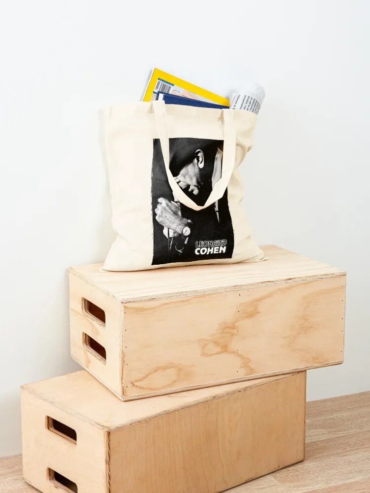 Leonard Cohen Singer Leonard Cohen Leonard Cohen Tee Tote Bag Woman shopper bag reusable grocery bags shopping bag logo
