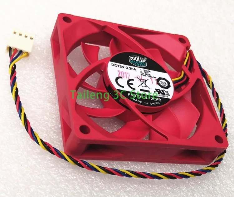 

1pcs New 70mm PWM Computer Cpu PC Cooling Fan 7015 70X70X15mm 4P 4-Pin PWM Speed Regulation FA07015L12LPB DC 12V 0.25A