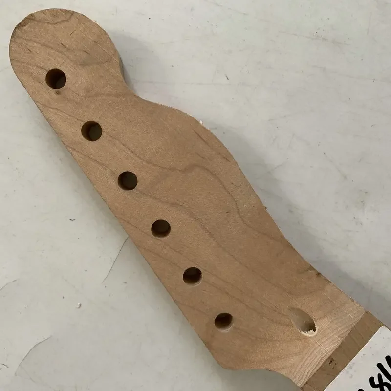 EN864  Unfinished Diy Raw Materials TL Electric Guitar Neck Maple Wood for DIY TELE  Guitar Parts Fingerboard Uncut