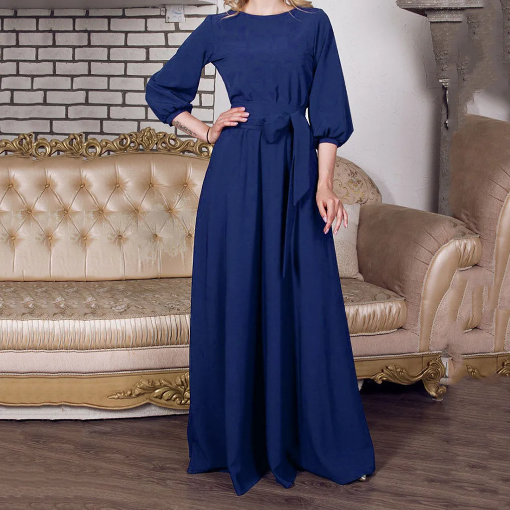 Women Lantern Sleeve Long Party Dresses 2025 New Vintage Bandage Maxi Dress Autumn Elegant Luxury Guest Wedding Evening Vestidos